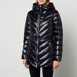 Mackage ARITA light hooded down chevron jacket Black Sz Medium
